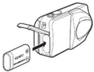 OLYMPUS X-350 - Insert the batteries, making sure that they are correctly oriented as shown in the illustration. - 2