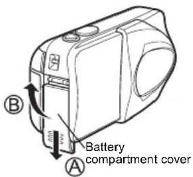OLYMPUS X-350 - LOADING THE BATTERIES - 1