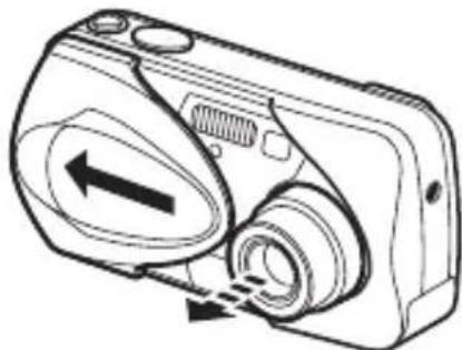 OLYMPUS X-400 - Power on: Open the lens barrier fully. - 1