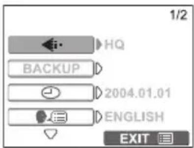 OLYMPUS X-450 - Press to display the menu. - 3