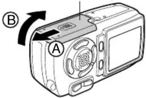 OLYMPUS X-500 - Inserción de la tarjeta - 2