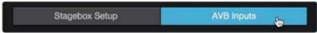 Stagebox Setup AVB Inputs