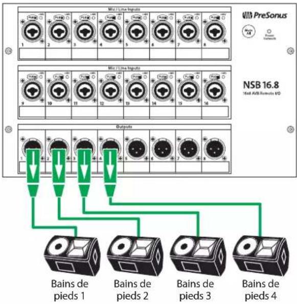 PRESONUS NSB 32.16 - Connexions des sorties analogiques - 2