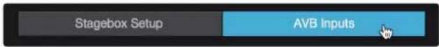 Stagebox Setup AVB Inputs