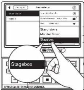 Stagebox Setup Stand-alone Monitor Mixer Stagebox Stagebox EFFECTS MASTER & STRUMENTS