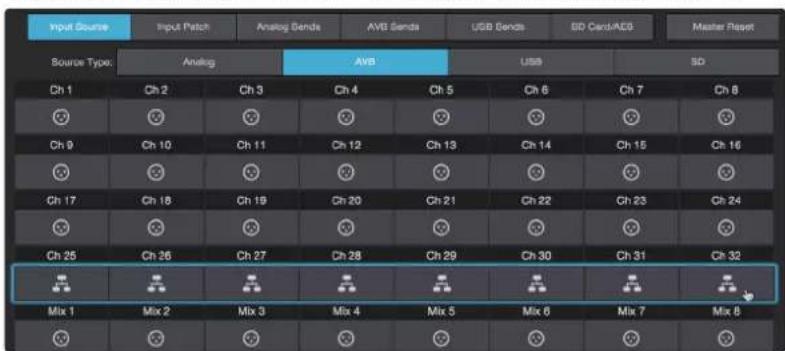 Input Source Source Type: Ch 1 Ch 2 Ch 3 Ch 4 Ch 5 Ch 6 Ch 7 Ch 8 Ch 9 Ch 10 Ch 11 Ch 12 Ch 13 Ch 14 Ch 15 Ch 16 Ch 17 Ch 18 Ch 19 Ch 20 Ch 21 Ch 22 Ch 23 Ch 24 Ch 25 Ch 26 Ch 27 Ch 28 Ch 29 Ch 30 Ch 31 Ch 32 Mix 1 Mix 2 Mix 3 Mix 4 Mix 5 Mix 6 Mix 7 Mix 8
