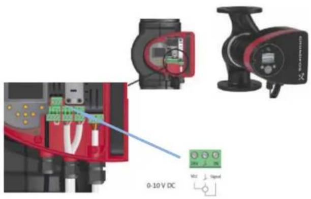DIMPLEX WSIH 110TU - Collegamento segnale di ingressso 0 - 10 V - 1