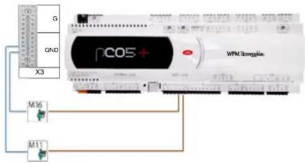 DIMPLEX WSIH 110TU - Connection input signal 0 - 10V Magna3 50-120F to Magna3 65-150F - 2
