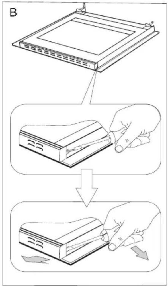 AMICA EHI 935 611 E - Démontage de la vitre intérieure - 1