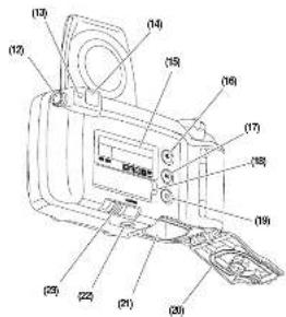 Technical diagram of a mechanical device with numbered components for identification