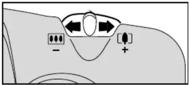 Diagram showing directional arrows and symbols on a vehicle body, including negative and positive indicators with directional arrows.