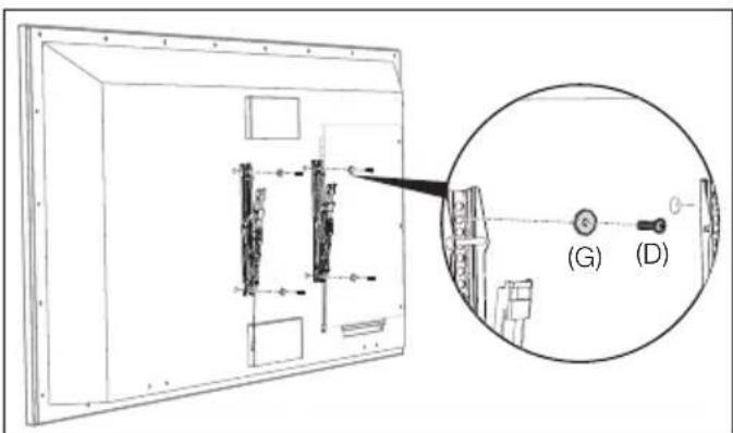 Furrion F2AA002ABBK - Étape 2: Fixation des bras de fixation au téléviseur - 4