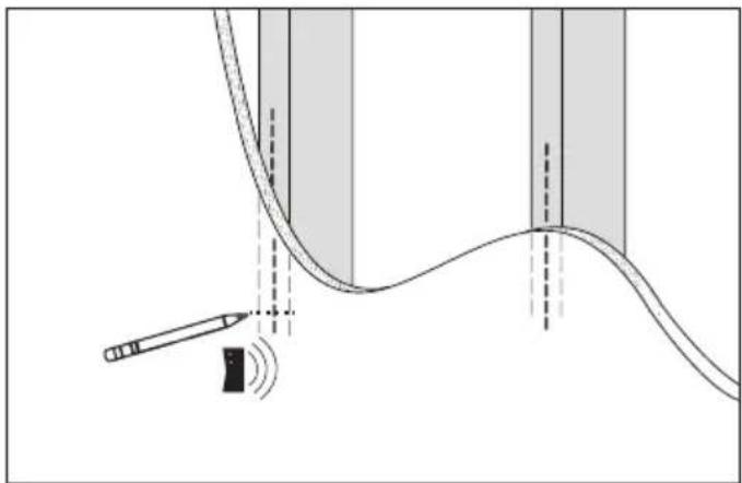 Furrion F2AA002ABBK - Amurado contra una pared de montantes de madera cubierta con placas de yeso - 1