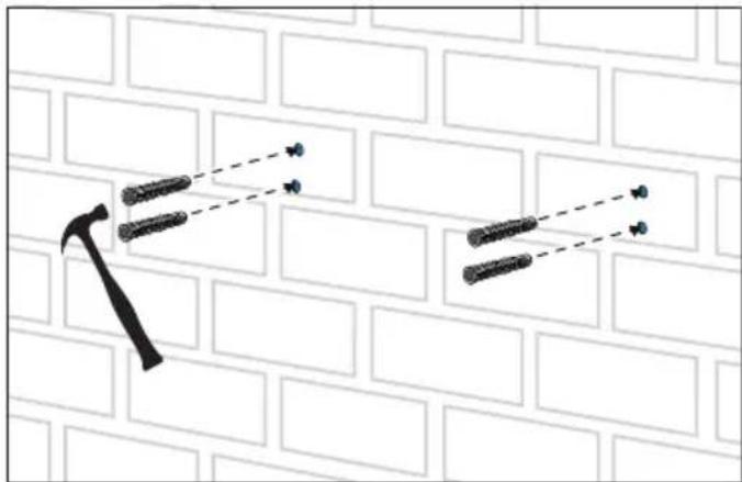 Furrion F2AA002ABBK - Fixation sur un mur en béton massif ou en blocs de béton - 3