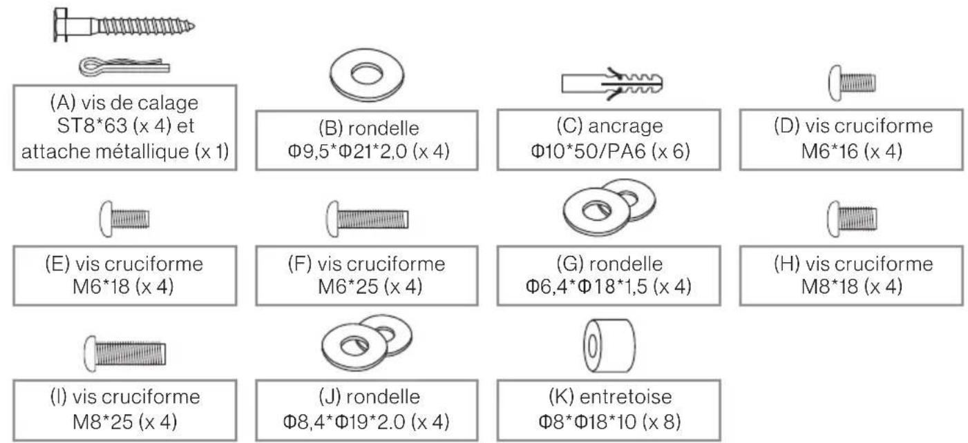 Furrion F2AA002ABBK - Ensemble de quincaillerie (A~K) - 1
