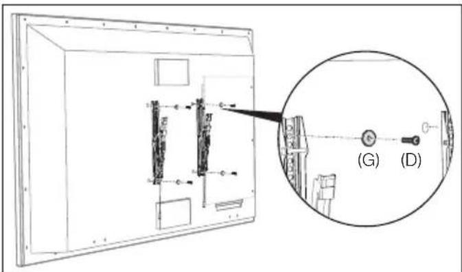 Furrion F2AA002ABBK - Step 2. Attach the Mounting Arms to the TV Display - 4