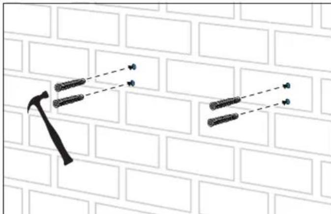 Furrion F2AA002ABBK - Mounting on solid concrete or concrete block wall - 3