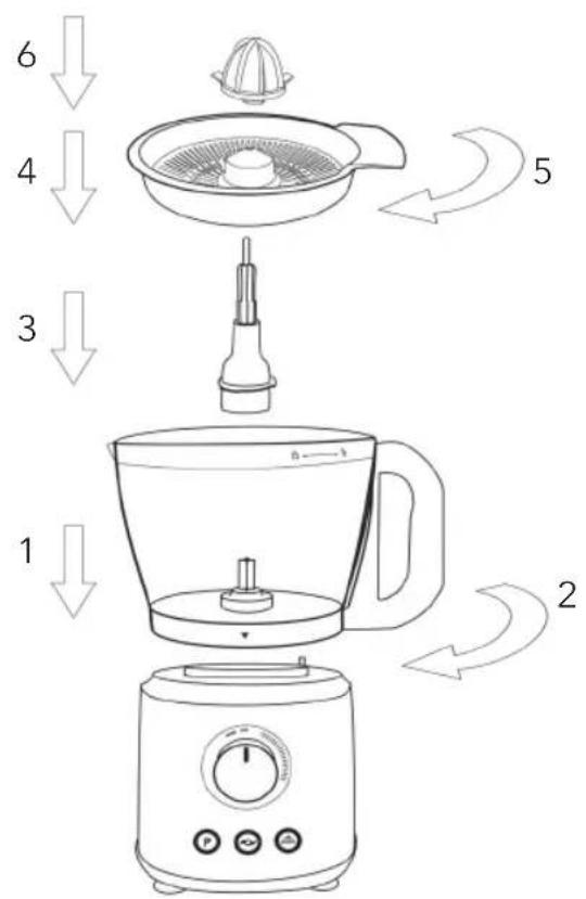 WILFA Essential FP1B-1000 - VERWENDUNG DER ZITRUSPRESSE - 1