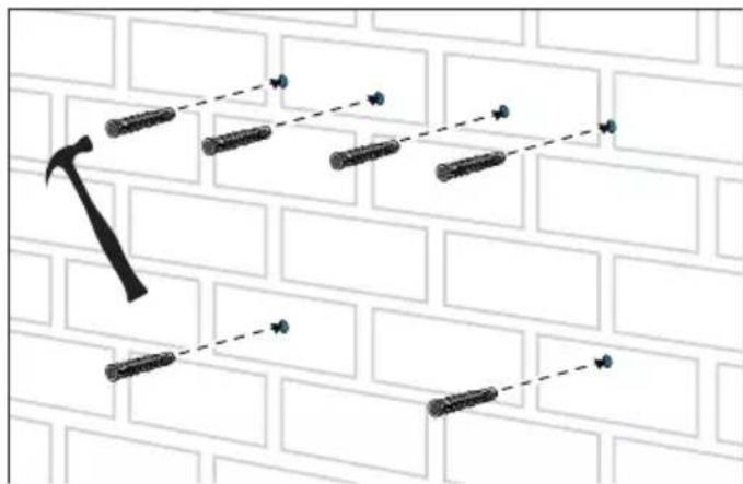 Furrion F2AA001ABBK - Mounting on solid concrete or concrete block wall - 3