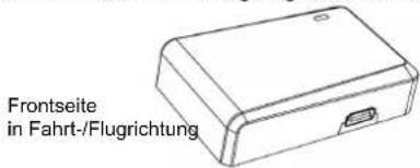 Frontseite in Fahrt-/Flugrichtung