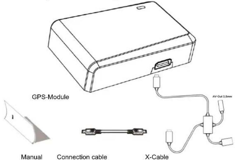 GPS-Module Manual Connection cable X-Cable AV-Out 3.5mm