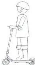 NINEBOT eKickScooter ZING C8 - Cuando el patiene comience a movere, colocque ampospiees en el estrebro y mantengaste en el equilibrio. - 1