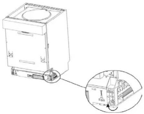 BRANDT BDB424LB - - Comment régler la tension du ressort de la porte - 1