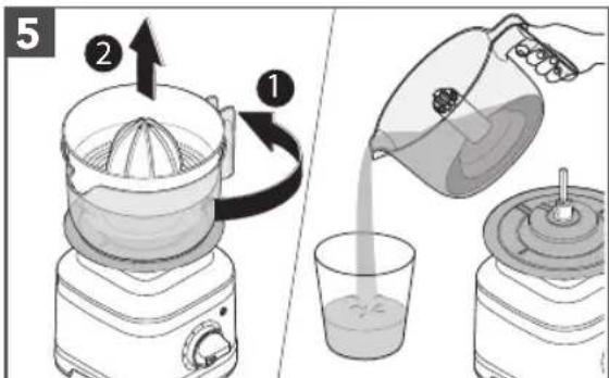 KITCHENAID 5KSB4026EHY - UTILISATION DU PRESSE-AGRUMES - 5