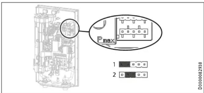 STIEBEL ELTRON DHC Trend - Changing power output via jumper slot - 1