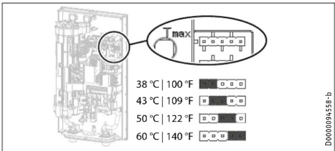 STIEBEL ELTRON DHC Trend - Temperature setting via jumper slot - 1