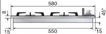 ILVE HCPMT125DD - Dimension des espaces d'encastrement - 7