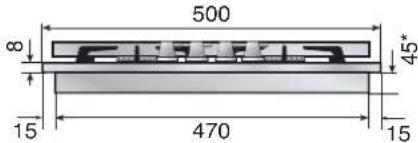 ILVE HCPMT125DD - Dimension des espaces d'encastrement - 8