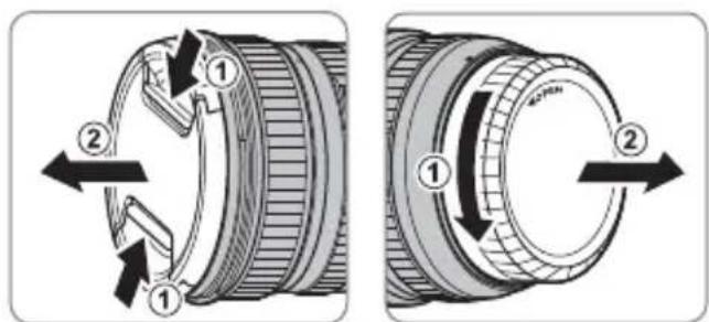 FUJIFILM XF8mmF3.5 R WR - Abnehmen der Objektivdeckel - 1
