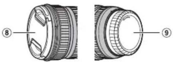 Technical diagram of a mechanical component with labeled parts 8 and 9