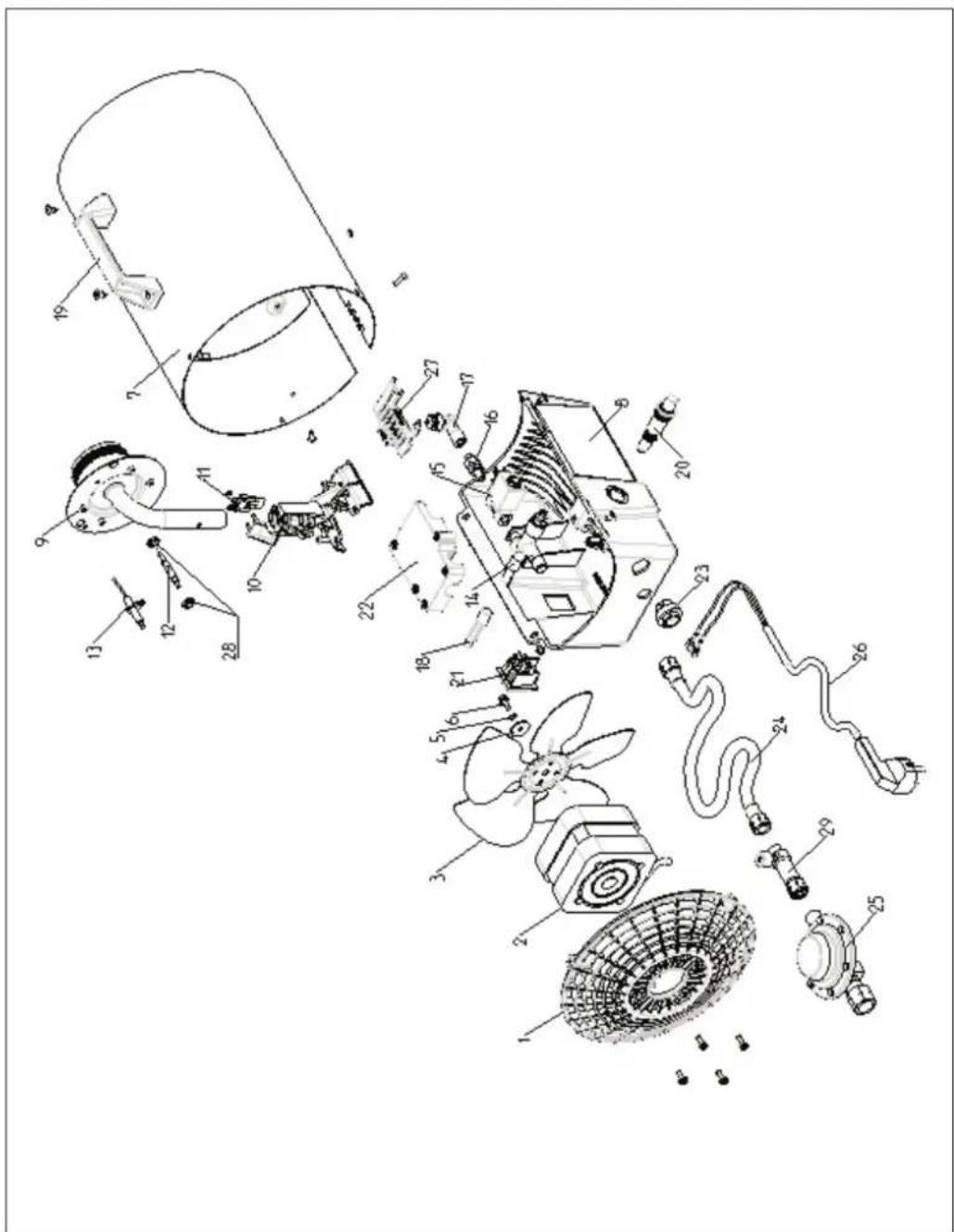 POWERFIX PGH 17 A1 - Disegno dei pezzi di ricambio - 1