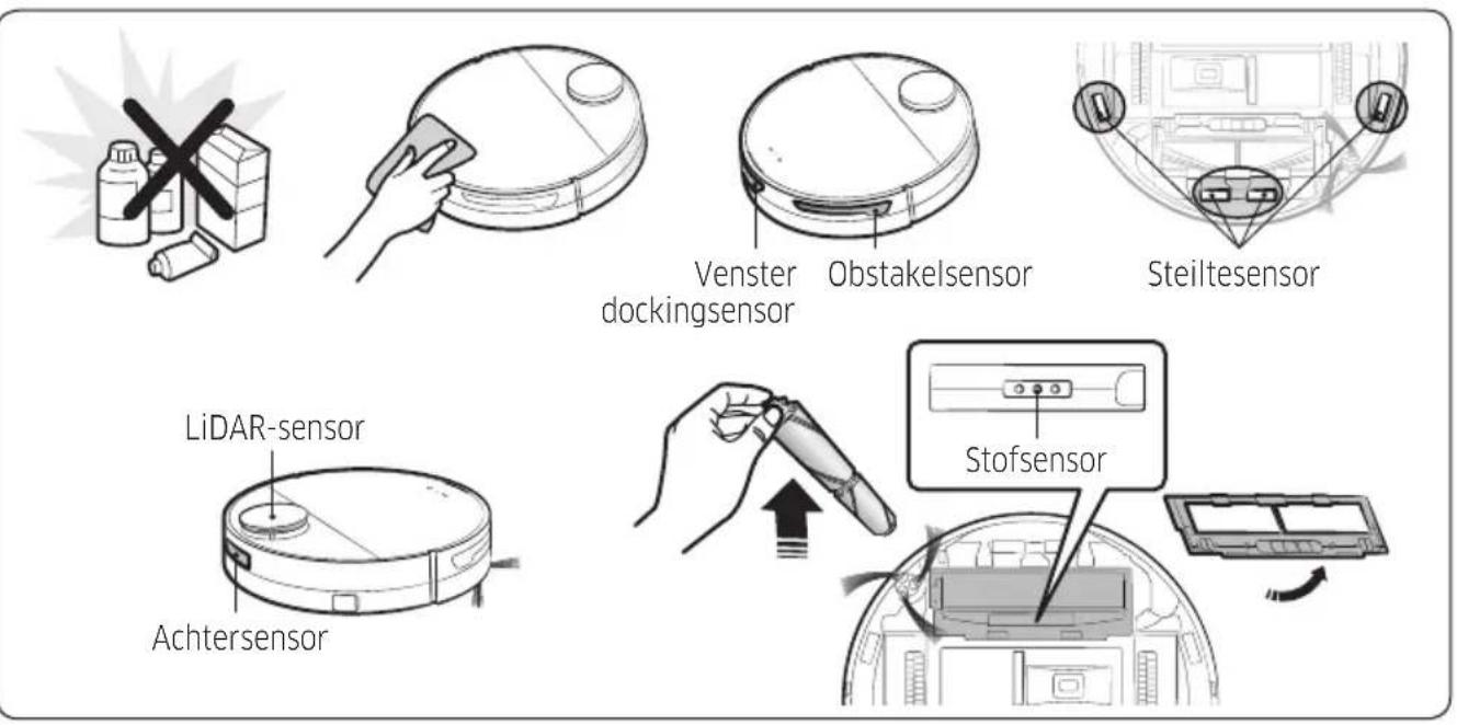 SAMSUNG Jet Bot VR30T85513B - Het sensorvenster reinigen - 1