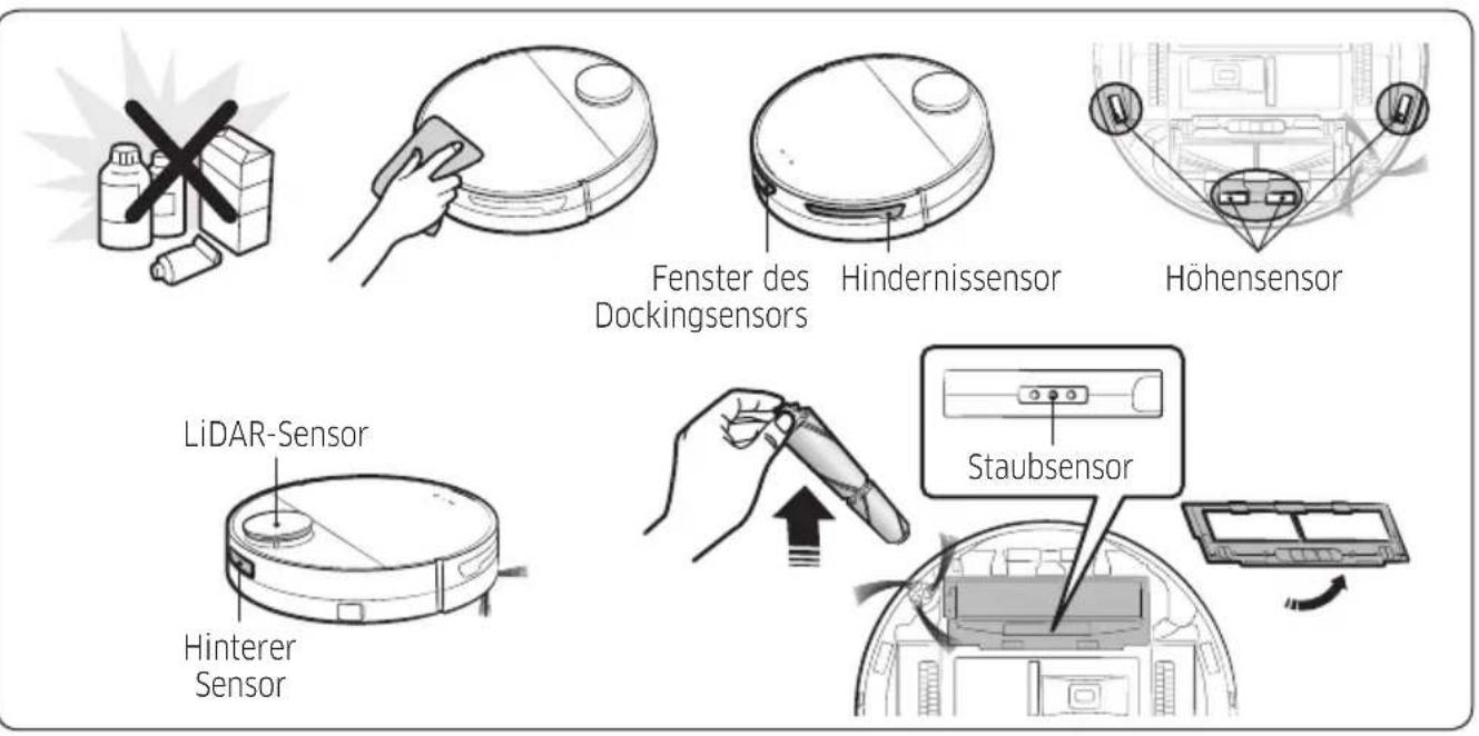 SAMSUNG Jet Bot VR30T85513B - Reinigen des Sensorfensters - 1