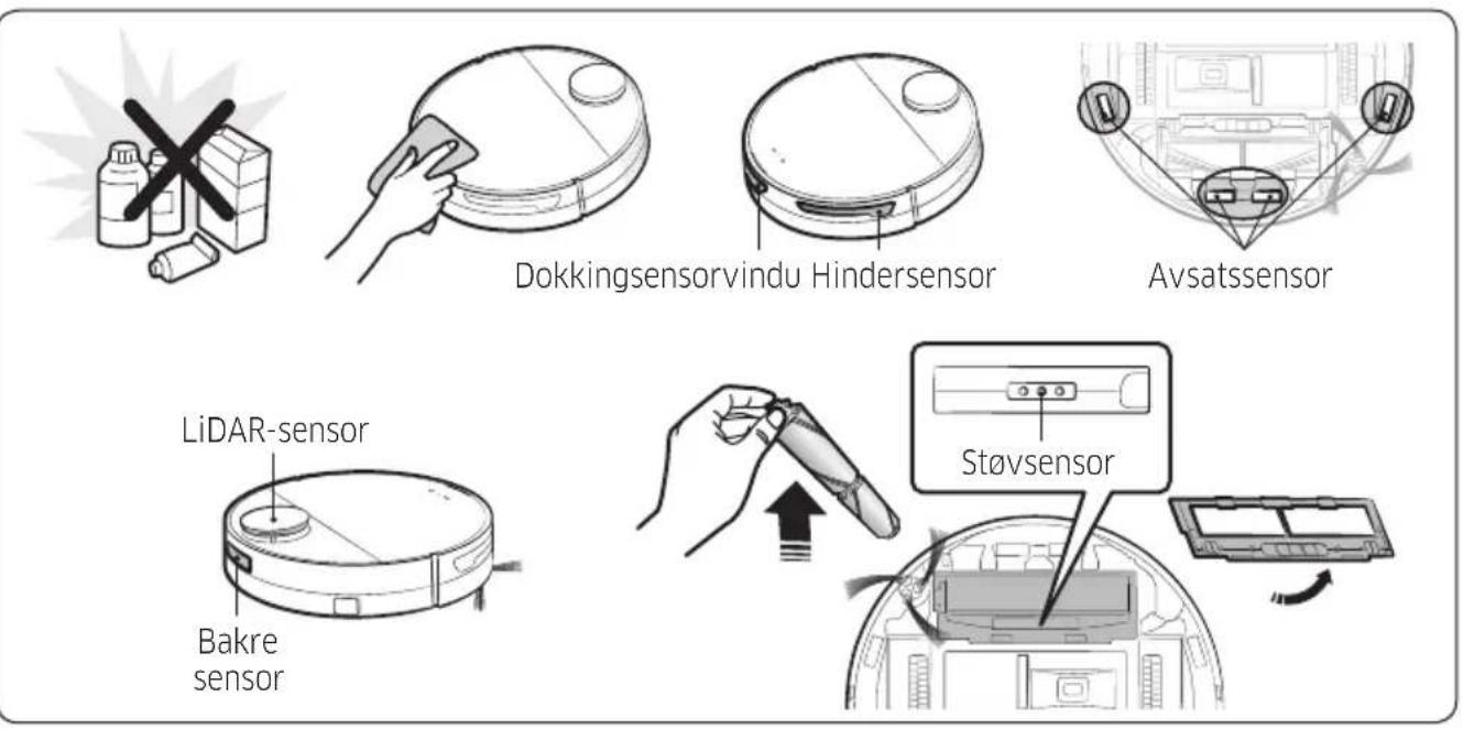 SAMSUNG Jet Bot VR30T85513B - Rengjøring av sensorvinduet - 1