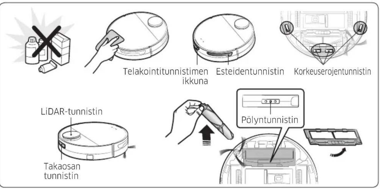 SAMSUNG Jet Bot VR30T85513B - Tunnistinikkunan puhdistaminen - 1