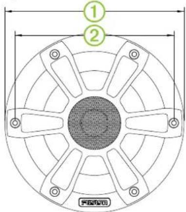 Fusion SG-FL65SPC - Tekeningen luidsprekerafmetingen - 2