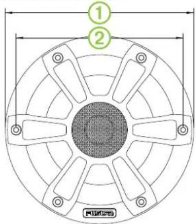 Fusion SG-F65W - Gráficos de las dimensiones del altavoz - 2