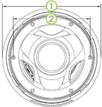 Fusion SG-F65W - Darstellung der Abmessungen des Lautsprechers - 3