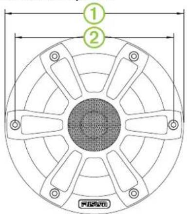 Fusion SG-F65W - Desenhos da dimensão dos alto-falantes - 2