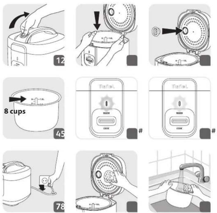 TEFAL Cocoon RK3610 - Cocoon Rice Cooker - 3
