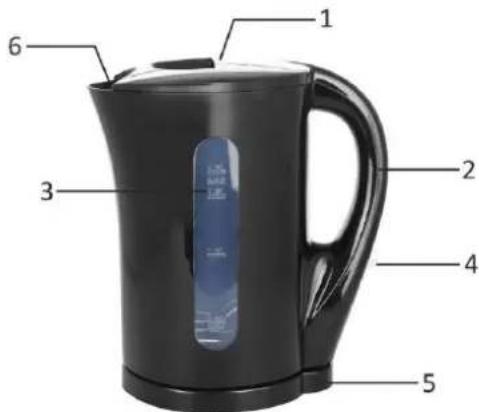 Emerio WK-123483.4 - HOUSEHOLD USE ONLY PARTS DESCRIPTION - 1