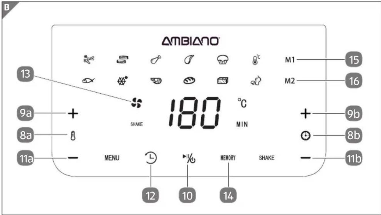 Ambiano GT-AF-08-CH - ribili (ad es. carne o pesce). - 1