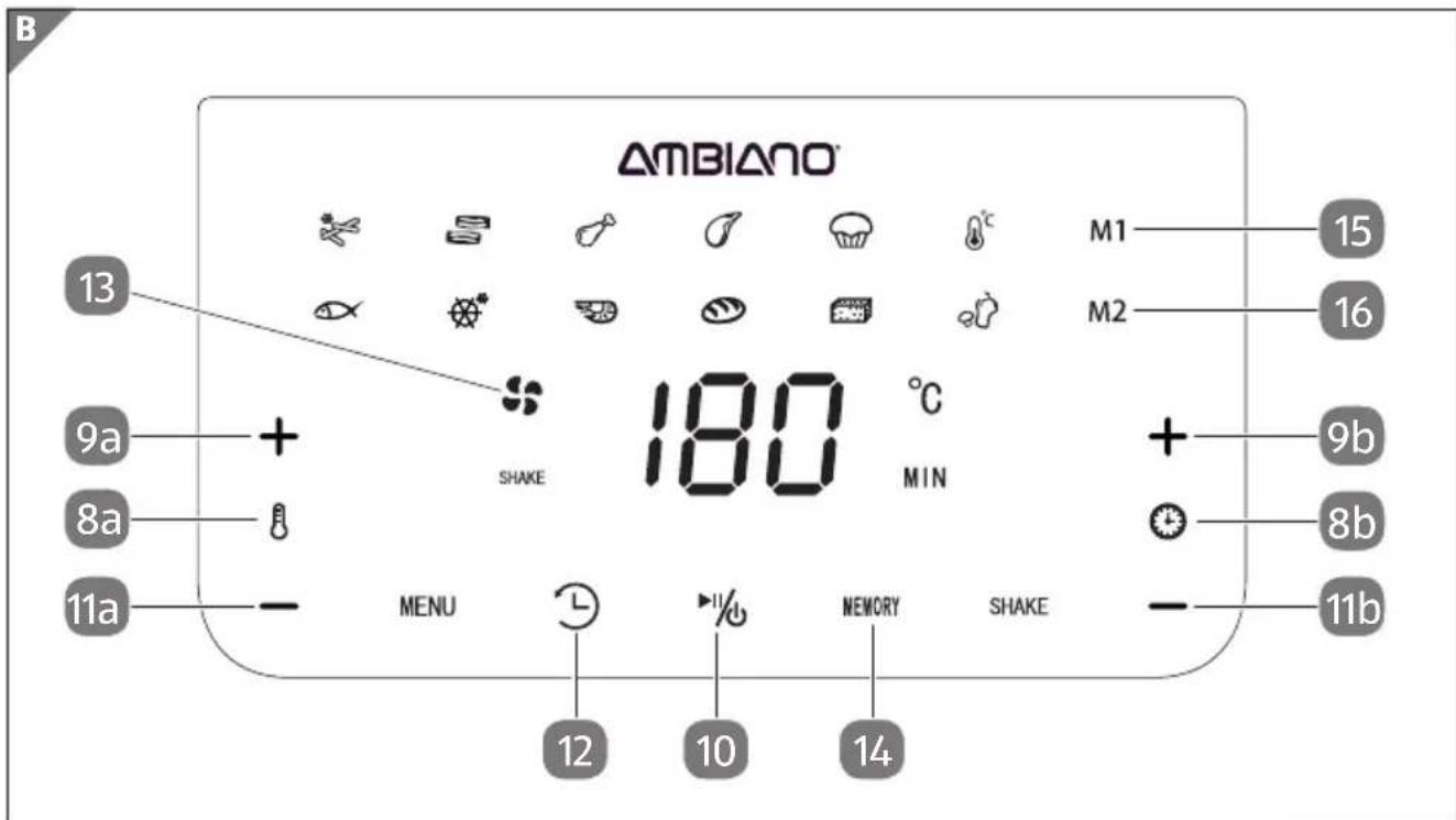 Ambiano GT-AF-08-CH - (p. ex. de la viande ou du poisson). - 1