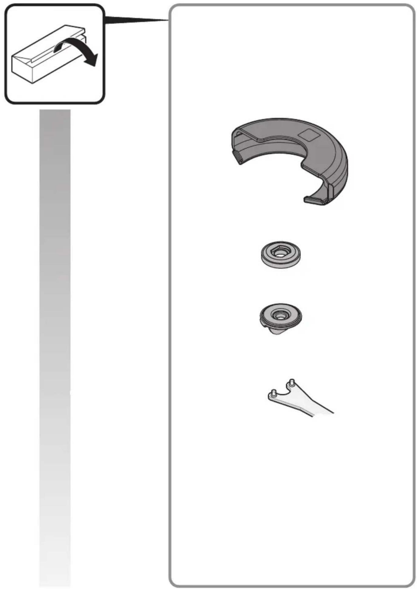 Diagram illustrating a mechanical assembly process with labeled components and directional arrows indicating motion.