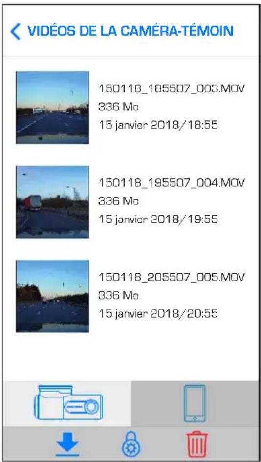 NEXT BASE 300W - Télécharger des vidéos de votre caméra-témoin (iOS) - 1