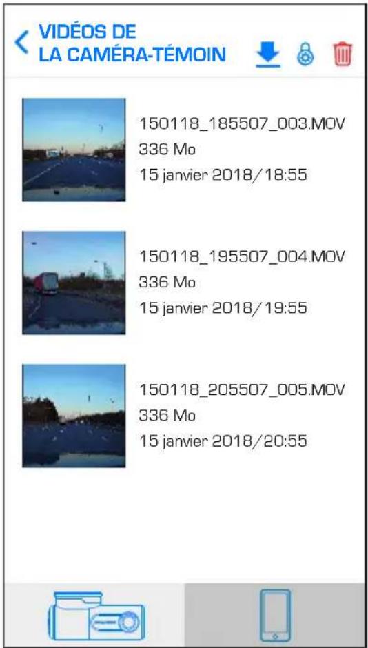 NEXT BASE 300W - Télécharger les vidéos de votre caméra-témoin (Android) - 1